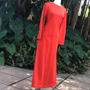 1970s Poly Maxi Dress